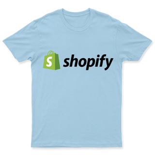 Comprar azul-claro Playera Unisex Logo Shopify